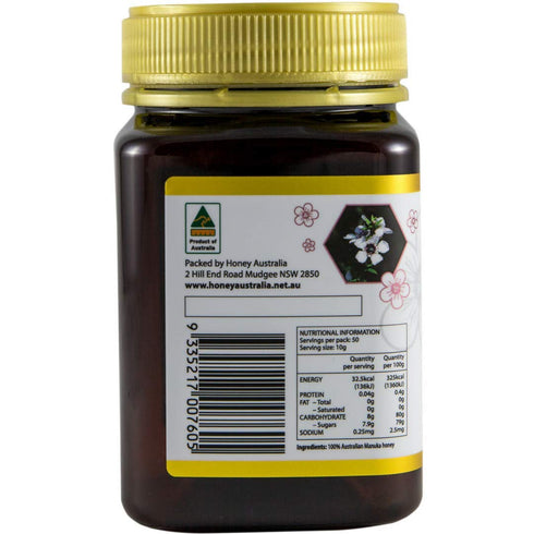 263+ 17.6 oz Honey Australia Manuka Honey MGO | | Raw, Organic, Pure Honey for Daily Wellness & Energy | Natural
