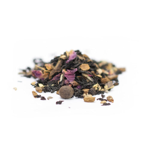 160+ (14.1oz) JusTea AFRICAN CHAI | Loose Leaf Black Tea | Recyclable Refill Pouch | Cups | Medium Caffeine |