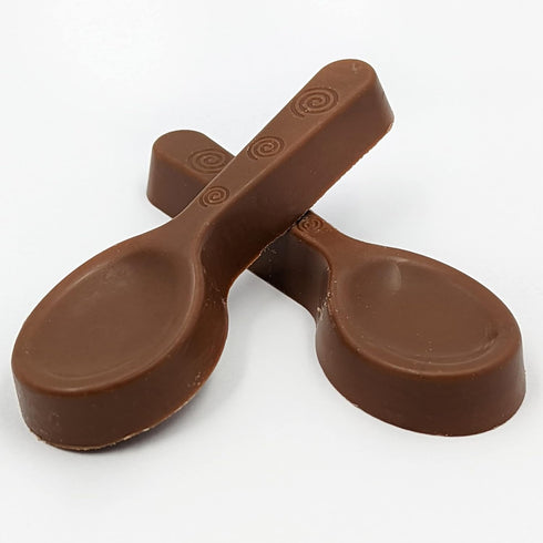 3oz (12-Pack) Fruidles Christmas Chocolate Stirring Spoons Holiday Treats, Milk Chocolaty 'n Smooth, Hot Chocolate