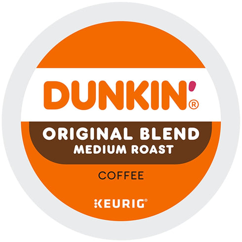 64 Dunkin' Donuts Single-Serve Coffee K-Cup Pods, Original Blend, Medium Roast, Carton Of Pods