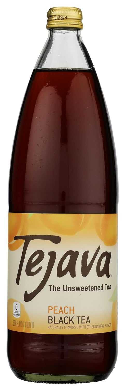 Tejava, Peach Black Tea, 33.8 Fl Oz