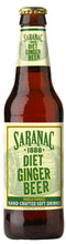 Saranac World Famous Hand-Crafted Diet Ginger Beer, Soda Soft Drinks, 12 fl oz