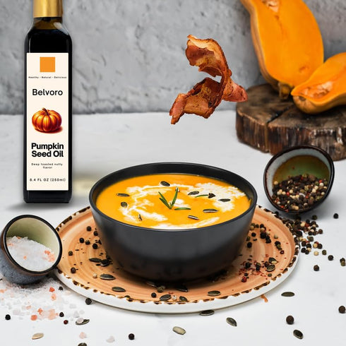 270-Year 100% 3.4 Oz 2 Pack Belvoro Toasted Styrian Pumpkin Seed Oil | Tradition | Pure, Unrefined Roasted Pumpkin Seed