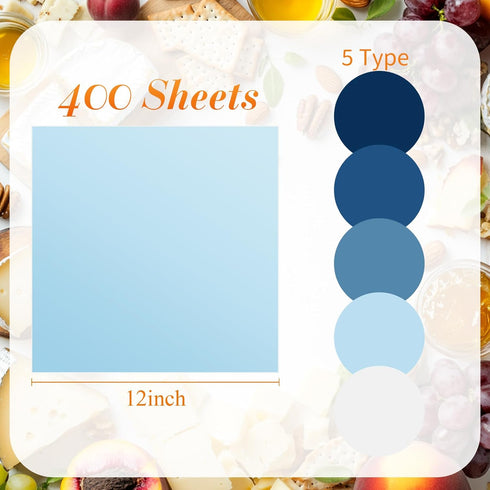 Havawish 400 12x12 Inch Sheets Wax Paper Dry Waxed Deli Paper for Wrapping Greaseproof Sandwich Wrap Food Basket