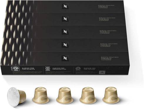 Nespresso Capsules Original Line, Vaniglia, Medium Roast Espresso Coffee, 50 Count Espresso