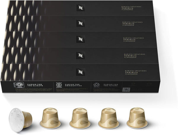 Nespresso Capsules Original Line, Vaniglia, Medium Roast Espresso Coffee, 50 Count Espresso