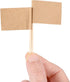 Pangda 200 Pack Toothpick Flags, Party Cupcake Picks Cheese Markers Blank Kraft Paper Fruit Sticks for Cupcakes and