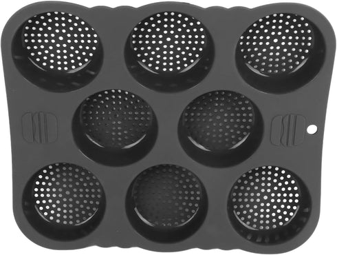 8 29.8x25.5x3cm Hamburger Bun Silicone Cavity Heat Non Stick Easy Release Hamburger Bread Bakery Pan for Home Baking