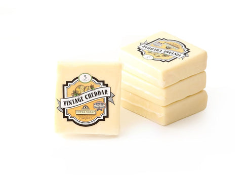 Aged White Cheddar Cheese - 5 Years | (4) 8 oz Pieces