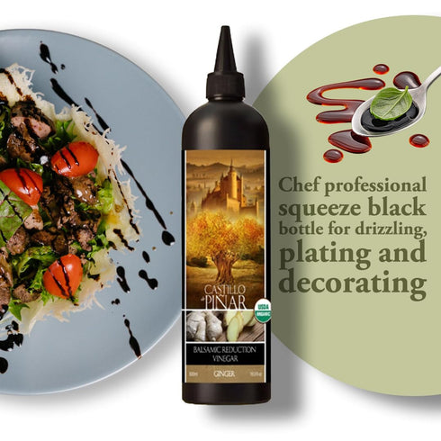 500ml Castillo de Piar Ginger Balsamic Reduced Vinegar Certified USDA Organic Non GMO