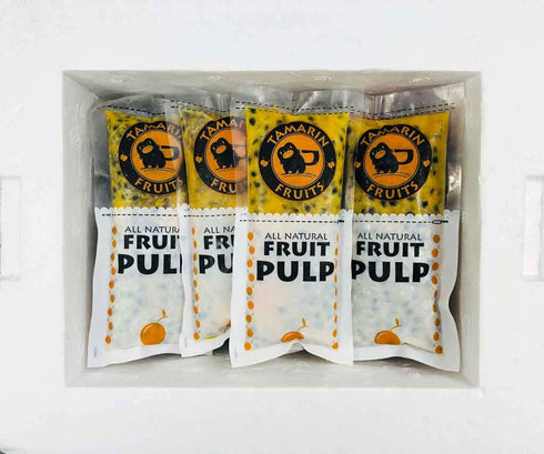 Tamarin Fruits Frozen 4lbs) All Natural Fruit Pulp perfect for Juicing, Cocktails, Smoothies, Desserts, and Baking, No
