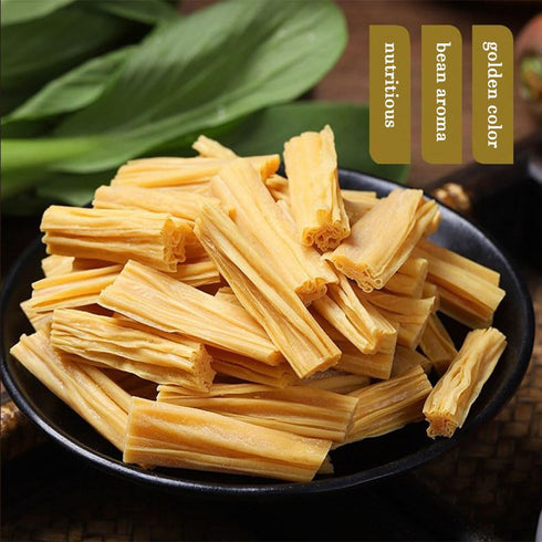 SXETBEAN 180g/6.34oz (1 Pack) Dried Bean Curd Sticks, Yuba Tofu Skin, Asian Dried Beancurd Stick for Stir-fry, Hot Pot