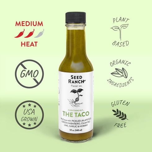 3 Pack Seed Ranch Green Sauce Variety Bundle, - Thai Green, Hot Thai Green, Everything But The Taco - Ranging from Mild