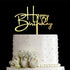 Happy Birthday Acrylic Cake Topper Decoration for Special Event, Mirror Gold