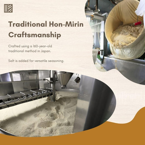 16.9 oz (500ml) Kawashimaya Brown Rice Mirin Cooking Wine, Japanese Traditional Sweet Rice Seasoning, Made in Japan fl