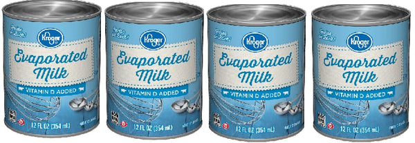 Generic Evaporated Milk Vitamin D Added (Pack Of 4 Cans) 12 fl oz.