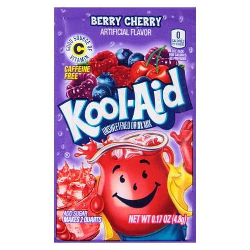 Kool-Aid Twists Blastin' Berry Cherry - Unsweetened Soft Drink Mix (Pack of 16)