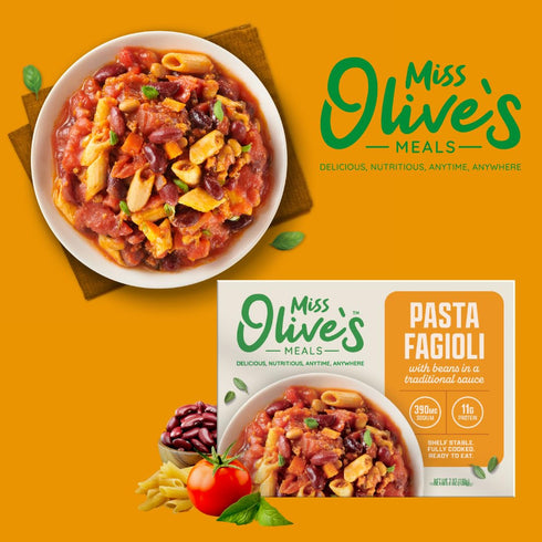 Pack 5 Pack Miss Olives Ready Meals Variety of Ready-to-Eat Microwaveable Meals Tinga, Tikka, Teriyaki, Pasta Fagioli