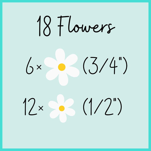 (18 Icing Daisies | Edible Sugar Flowers | Daisy Cake Toppers | Edible Flower Decorations for Baking | Simply Sucr