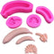 SOMUMOK 3D Banana Shaped Silicone Fondants Cake Supplies Pastries Bakings Tool Resins Ornament Handmade Soaps Mo