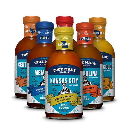 True Made Foods Ed Mitchell Genuine Pitmaster BBQ Sauce Variety Pack -