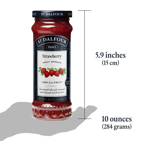 10oz 100% St. Dalfour Strawberry Fruit Spread - - from Fruit, No Artificial Ingredients, Non-GMO, No Cane Sugars, All
