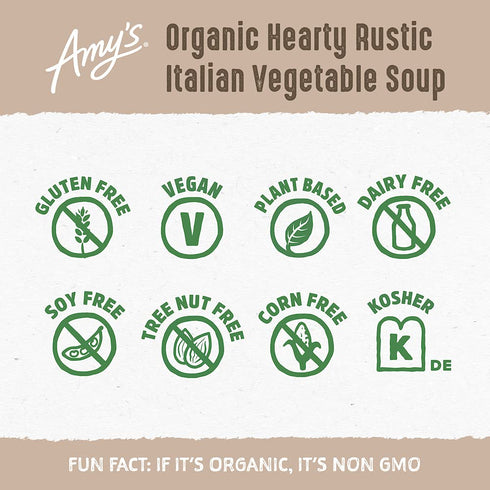 14 OZ Amy's Organic Rustic Italian Soup