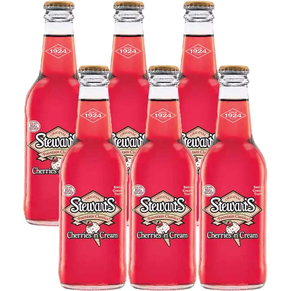 Stewart's Stewarts 12 oz Glass Bottle Soda (6 Pack Total of 72 Oz)
