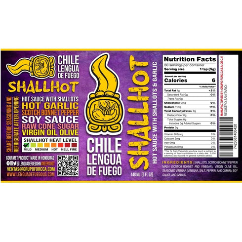 (Pack 1, Hot Sauce | Chile Lengua de Fuego of Shallhot)