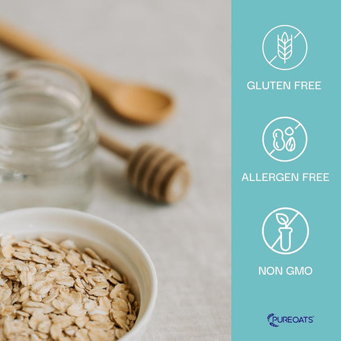 PureOats 41oz (Pack 2), 100% Gluten Free Rolled Oats, Bag Of Whole Grain, Vegan, Allergen Free for Healthy breakfast