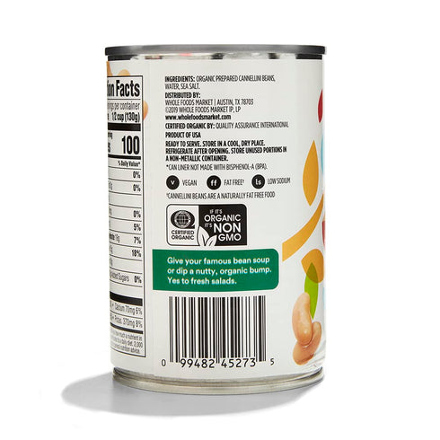 365 Beans,15.5 Ounce,(Pack 6) by Whole Foods Market,Organic Cannellini