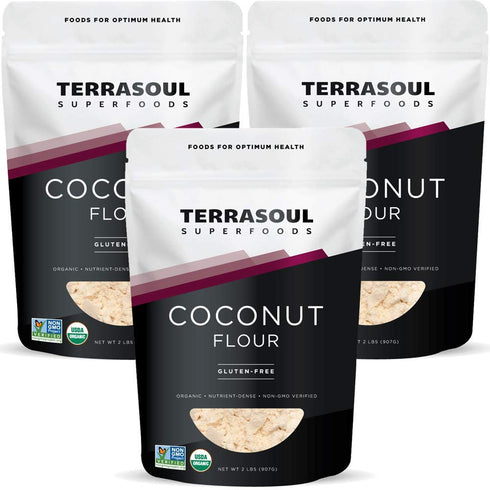 Terrasoul Superfoods Organic Coconut Flour, 6 Lbs (3 Pack) - Gluten-Free |