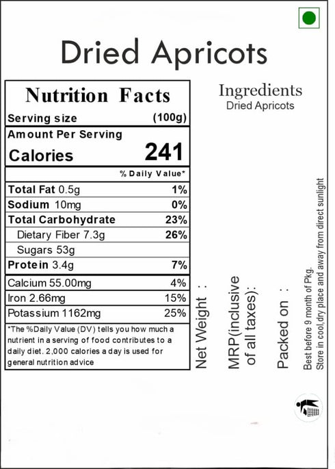 Generic 250g Naturals Dried Apricot Organic (Khumani, Khurbani, Jardalu, Apricots Dry Fruits),Zero Added Sugar