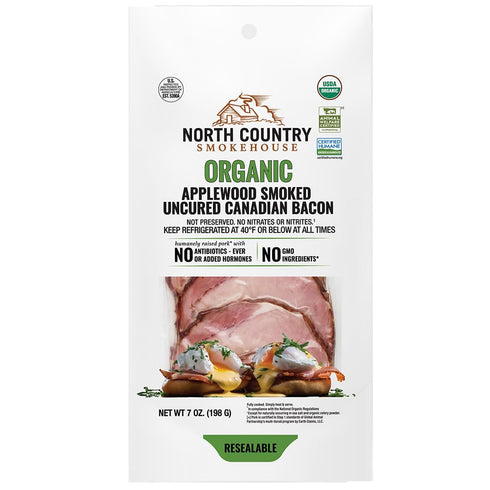 North Country Smokehouse , Organic Uncured Canadian Applewood Smoked Bacon, 7 oz