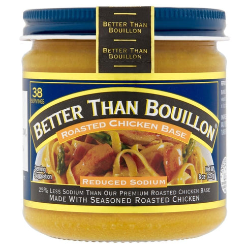 Pack, 1 1 1 8 OZ (3 Better Than Bouillon Reduced Sodium Base Variety Jar Reduced Sodium Roasted Chicken Base, Jar