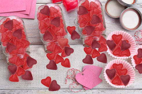 Gummy Gummi (2 Fruidles Valentine's Cinnamon JuJu Hearts Jelly, Delicious Candy, Fun and Festive Holiday Snacking
