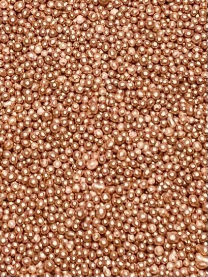 Sweet Evas SHIMMER METALLIC ROSE GOLD NONPAREILS- Dairy Free,Gluten Free,Egg Free,Vegan,Soy Free,Nuts
