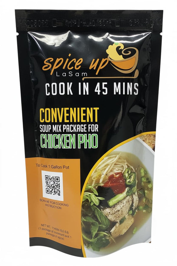 Generic LaSam Chicken Pho Soup Base Convenient Vietnamese Broth Mix & Spice Packet