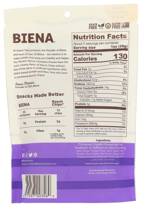 (PACK 2) Biena Chickpea Roasted Ranch