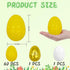 60 1 1 GCQJOQ Easter Eggs Plastic Fillable Easter Eggs Bulk for Easter Theme Party Favor, Yellow Eggs, Gold Egg, White