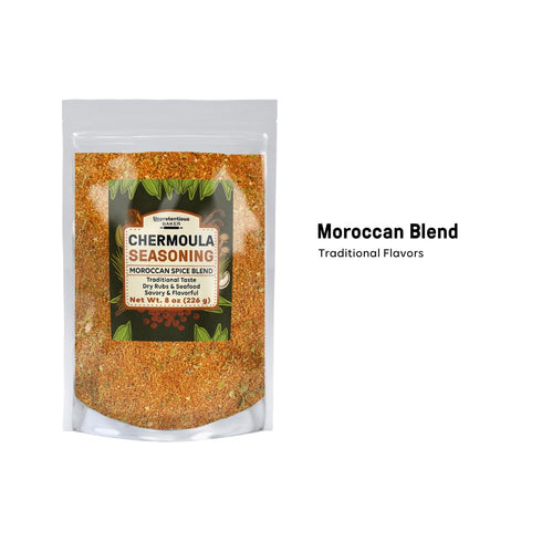 8 oz, Unpretentious Chermoula Seasoning, Moroccan Spice Blend, Dry Rubs & Seafood, Flavorful Spices