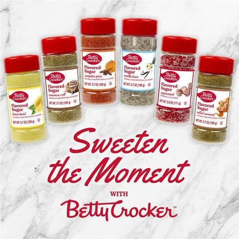 3.7 oz Betty Crocker Lemon Twist Flavored Sugar Citrus Dessert Sugar for Baking, Cocktails & More