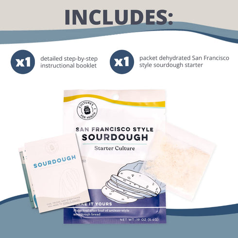 Cultures for Health San Francisco Sourdough Style Starter Culture - Homemade Artisan Bread, Heirloom, Non-GMO