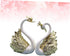 2 Pcs Small Swan Car Ornaments for Home Water Table Decorations, Mini Swan Crown Cake Topper