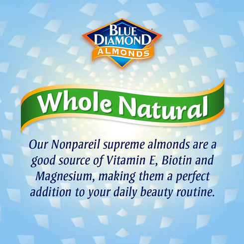 4 (Pack 12) Blue Diamond Almonds, Raw Whole Natural, Ounce