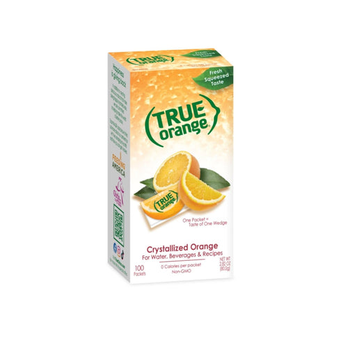TRUE ORANGE Water Enhancer, Bulk Dispenser Pack - 100 Count | Zero Calorie Flavoring for Water & Recipes