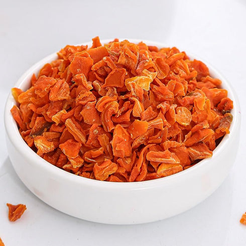HUANYOUREN 500g (17.63oz.) Dried carrots Dehydrated diced carrots and dried vegetables Air-dried vegetable soup Camping