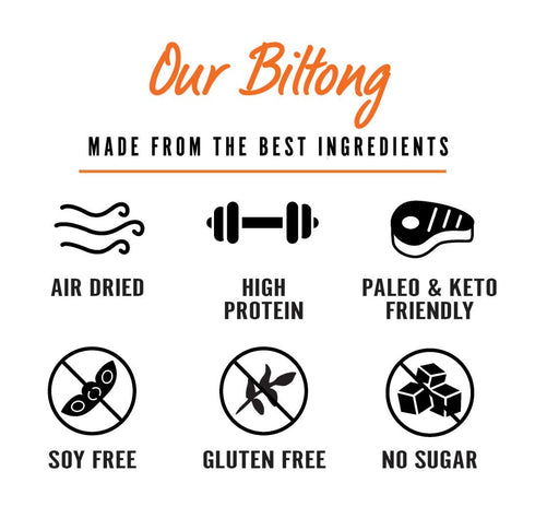 Original Kalahari Biltong - Air-Dried Thinly Sliced Beef, 2oz (Pack of 3), Keto & Paleo Snack