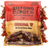 1lb (16oz) Biltong Depot Original Beef Biltong Slices with Fat | Air-Dried Beef Jerky Snack | High Protein | Zero Sugar