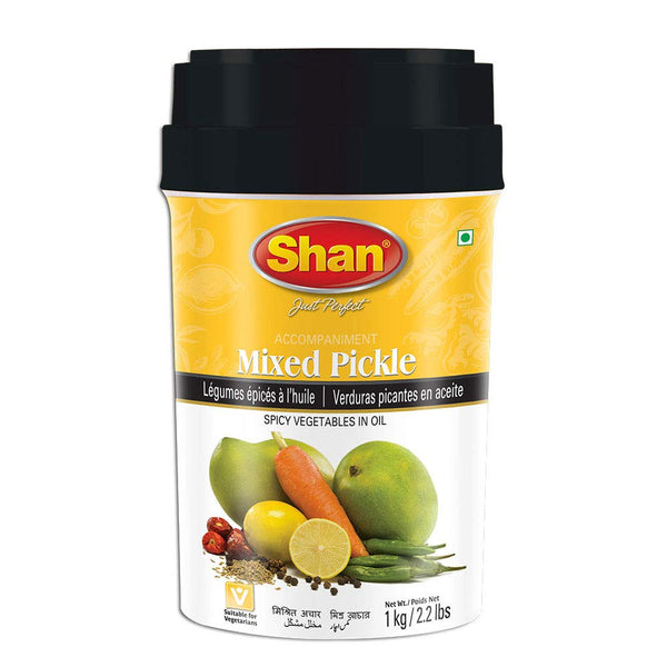 Shan Mixed Pickle 35.27 oz (1000g) - Spicy Vegetables Pickled in Oil